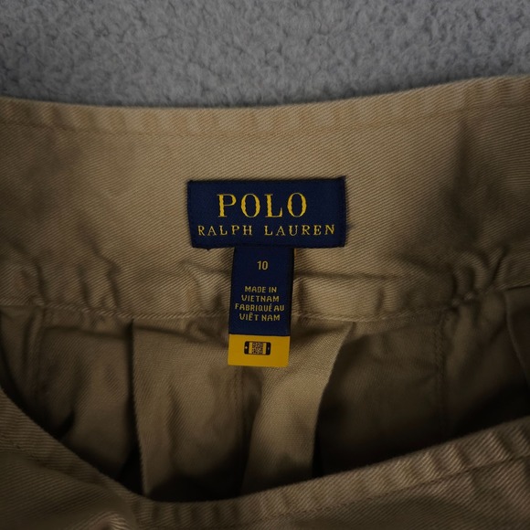 Polo Ralph Lauren Skirt Girls 10 Khaki Pleated Side Button Preppy School Uniform - Picture 3 of 8